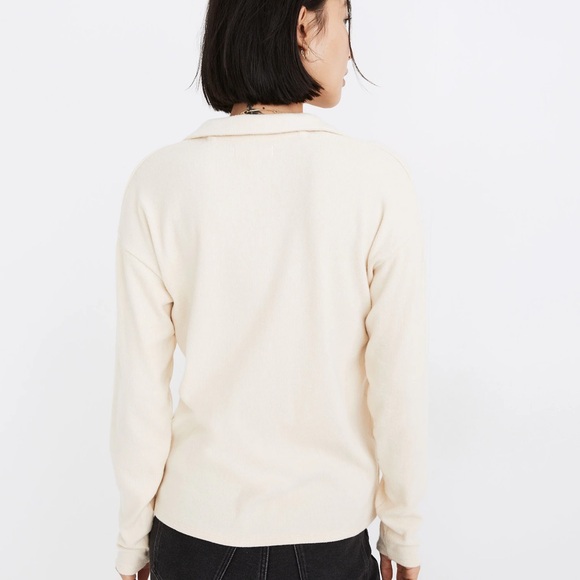 Madewell Plush Ribbed Polo Shirt - Picture 3 of 6